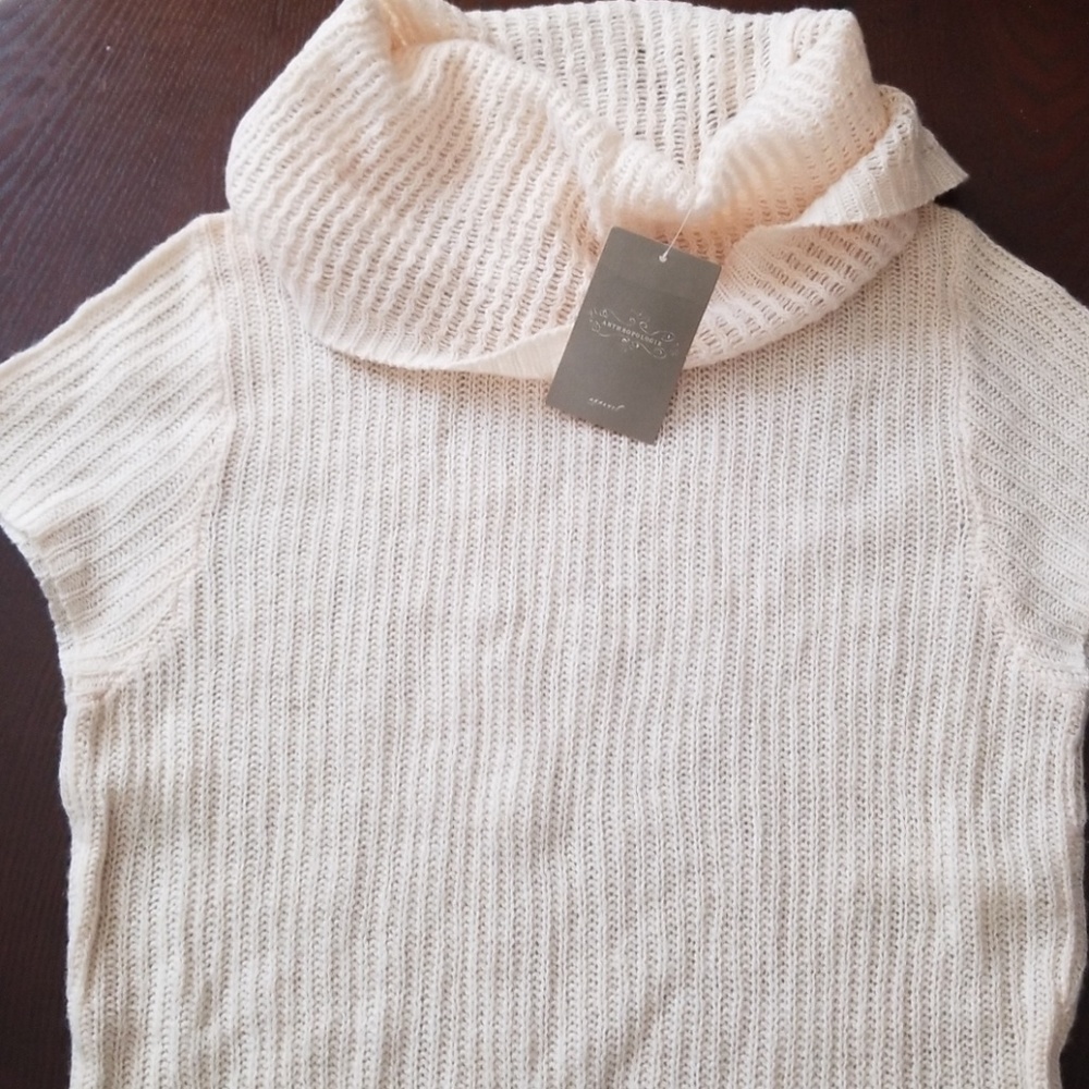 Anthropologie Moth Turtleneck Tunic Sweater NWT L